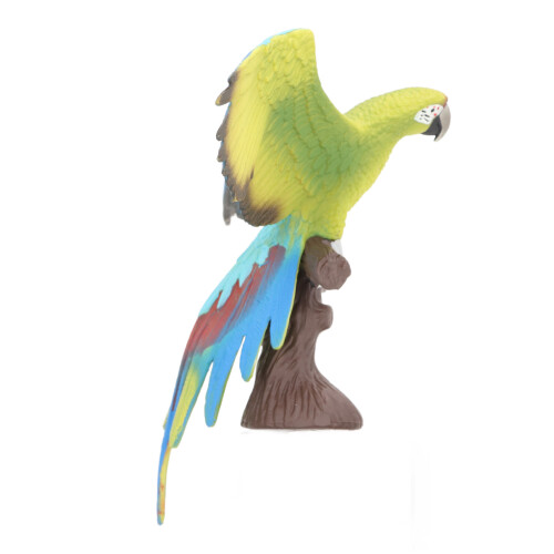 (Type 1) Dekorative Papageienfigur mit Baumstumpf-Basis 2