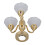 Luce Soffitto Dollhouse 3 Teste Metallo Vetro 1:12 5