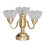 Luce Soffitto Dollhouse 3 Teste Metallo Vetro 1:12 3