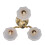 Luce Soffitto Dollhouse 3 Teste Metallo Vetro 1:12 4