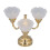 Luce Soffitto Dollhouse 3 Teste Metallo Vetro 1:12 2