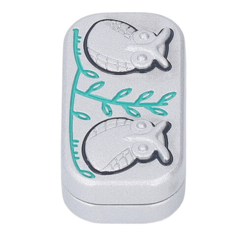 (Silver) Eulen-Muster Stressrelief Fidget Slider Schwarz 2