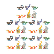 30PCS Dragon Ornaments DIY Scene Model Decoration