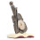 Vintage viool klok ornament decor 2