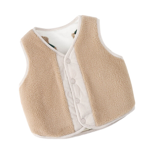 (130cm/51.2in) Kinder-Fellweste beidseitig Winter 100cm 1