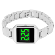 (Silver) Digitale Armbanduhr HD wasserdicht Silber
