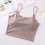 (Pink Free Size) Spaghetti Strappy Crop Top Apricot 5