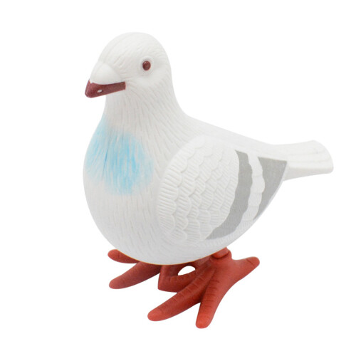 (White) Werkende vogelspeelgoed, realistisch, wit