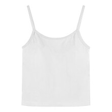 (White Free Size for 40‑60kg) Damen ärmelloses Tanktop, weiß, slim fit, Spaghetti-Träger, One Size