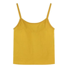 (Yellow Free Size for 40‑60kg) Damen ärmelloses Tanktop, weiß, slim fit, Spaghetti-Träger, One Size