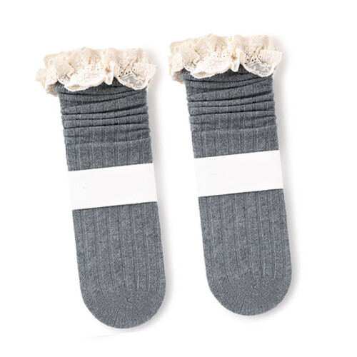 Mädchen Spitze Wadensocken Baumwolle Warm Elastisch 1