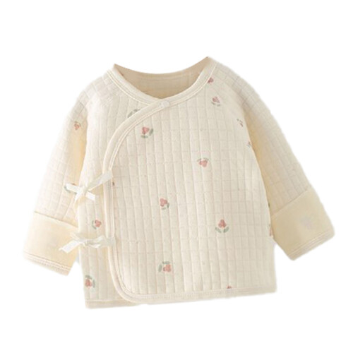 (52cm) Baby Quilted Warm Long Sleeve Snap Top 52cm 1