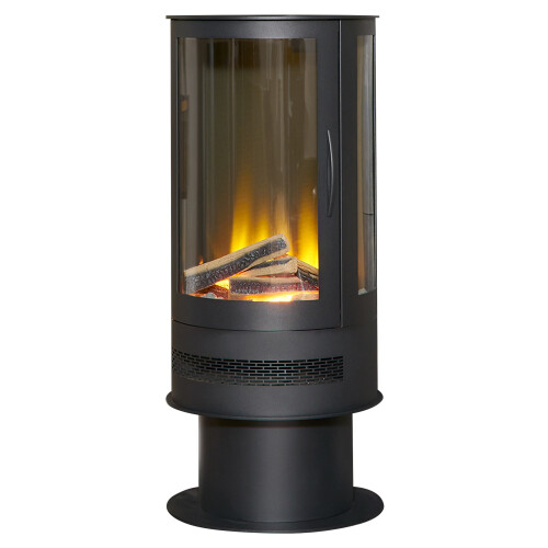 Acantha Orbit Cylinder Electric Stove with Remote in Black 1