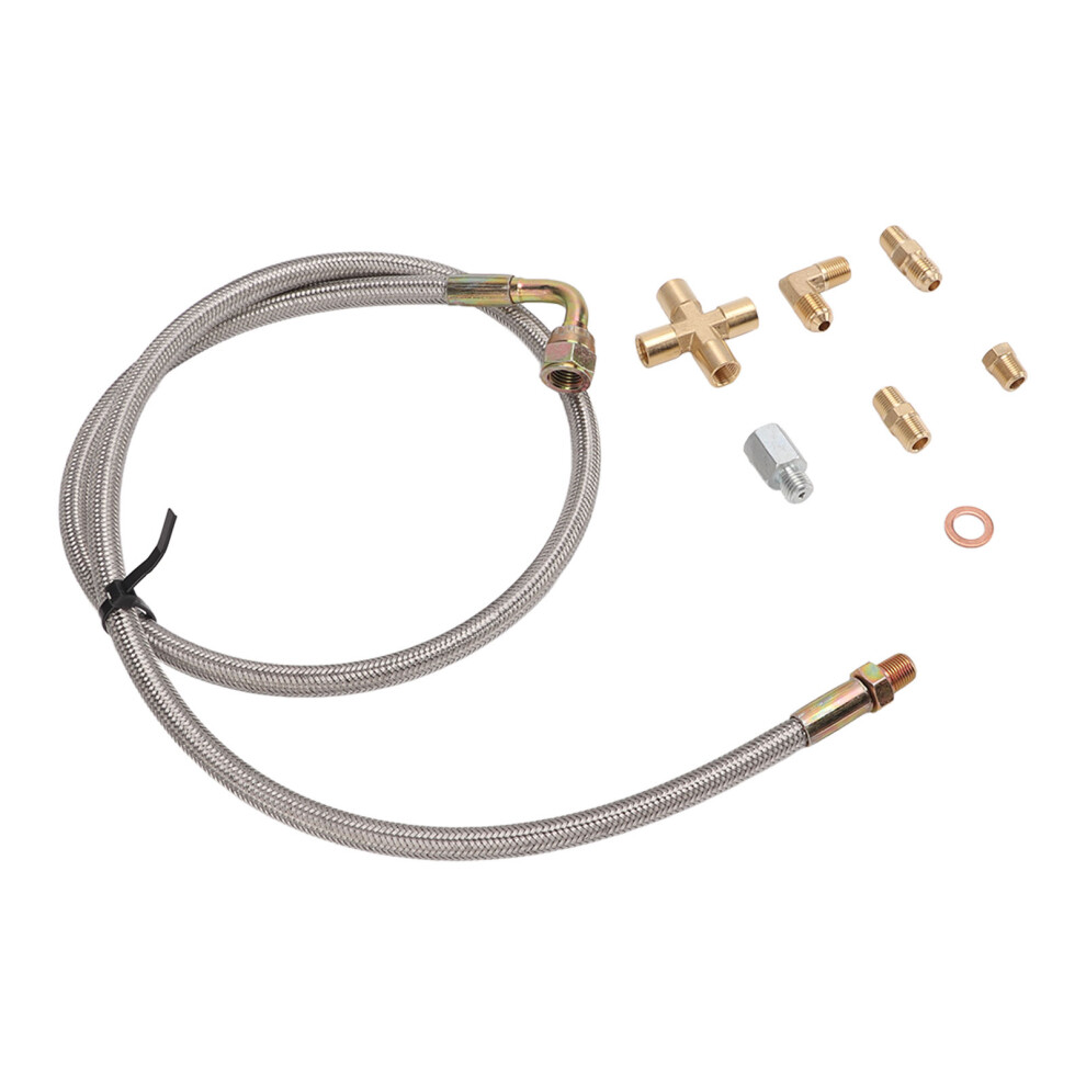 Turbo Oil Feed Line Kit 1/8Pnt An4 Fitting Oil Drain Line For T3 T4 T60 T61 T70 3631357206035