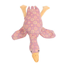 (Purple) Gänse-Plüschtier mit Rosenmuster, Kissen-Spielzeug, lila