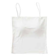 (White Free Size) Nahtloses Weißes Spaghettiträger-Tanktop Lang
