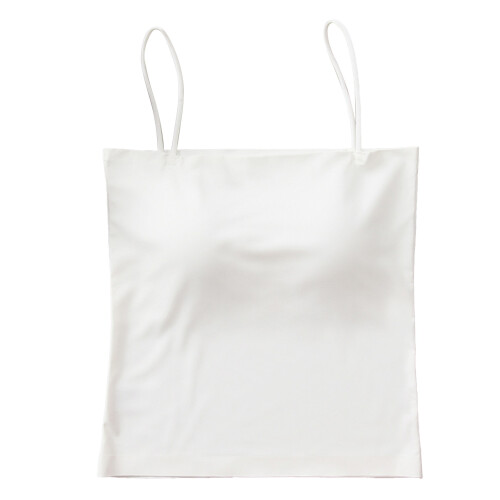 (White Free Size) White Seamless Cooling Spaghetti Strap Camisole