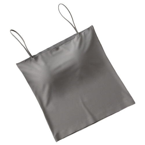 (Grey Free Size) White Seamless Cooling Spaghetti Strap Camisole 2