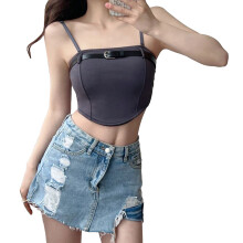 (Dark Gray Free Size 40‑62.5kg) Canottiera Donna Senza Spalline Morbida Taglia Unica 40-62.5kg