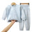 Kid Pajamas Set 2 Piece Mushroom Pattern Blue 73cm 1