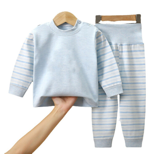Kid Pajamas Set 2 Piece Mushroom Pattern Blue 73cm