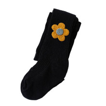 (Black M, Suitable for Height 90‑102cm/35.4‑40.2in) Girls Dance Tights Soft Cotton Elastic Breathable Footed Socks Black M