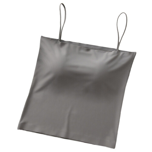 (Grey Free Size) White Seamless Cooling Spaghetti Strap Camisole 1