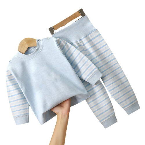 Kid Pajamas Set 2 Piece Mushroom Pattern Blue 73cm 2