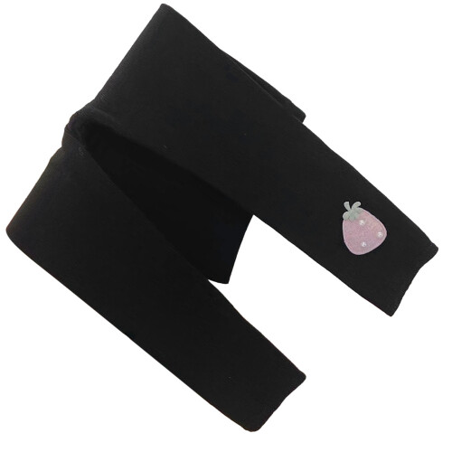 (43.3in) Nahtlose Kinderleggings Weich Elastisch Schwarz 100cm 2