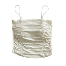 (White Free Size (40‑65kg / 88.2‑143.3lb)) Dames Spaghettiband Tank Top IJzijde Vaste BH Groen One Size