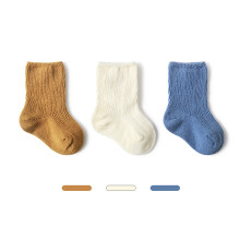 (S, Suitable for 6‑12 Months) 3 Paar Baby-Kniestrümpfe aus gekämmter Baumwolle, einfarbig, XS 0-6M