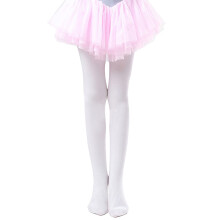 (S Length 60cm / 23.6in) Mädchen Tanzstrumpfhose 800D Fleece dick warm weiß 60cm