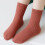 5 Paar Kinder-Mid-Calf-Socken, Kammgarn-Baumwolle, einfarbig 5