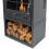 OKO S4 Bio Ethanol Stove with Log Storage in Charcoal Grey 3
