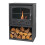 OKO S4 Bio Ethanol Stove with Log Storage in Charcoal Grey 5