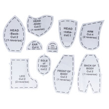 (L 15inch) 10x Bären-Vorlagenlineal-Set DIY Acryl Quilten L 15 Zoll