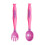 (Purple) Baby Fork Spoon Set Short Handles Soft PP Green 1
