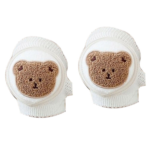 (Fluffy Bear) Baby Knee Pads Cotton Soft Adjustable Rabbit 1