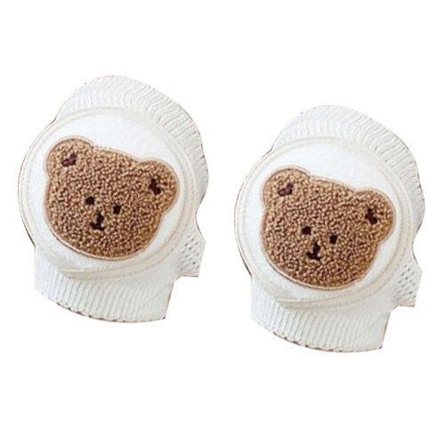 (Fluffy Bear) Baby Knee Pads Cotton Soft Adjustable Rabbit 2