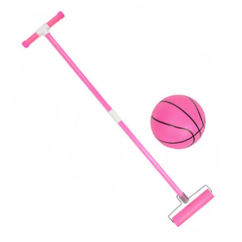 (Pink) Kids Roller Ball Toy Set Outdoor Interactive Pulling Training Red 2