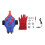 (Blue) Spinnengriff mit Saugnapf-Set Schwarz 1