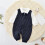 (Blue 73) Baby-Strampler mit Fliege aus Baumwolle Blau 2