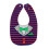 (12) Double Sided Waterproof Cotton Bibs Cartoon Pattern Washable 1