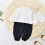 (Blue 73) Baby-Strampler mit Fliege aus Baumwolle Blau 3