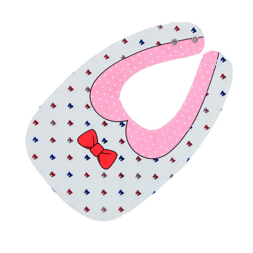 (11) Double Sided Waterproof Cotton Bibs Cartoon Pattern Washable 1