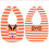 (1) Double Sided Waterproof Cotton Bibs Cartoon Pattern Washable 4
