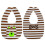 (6) Double Sided Waterproof Cotton Bibs Cartoon Pattern Washable 3