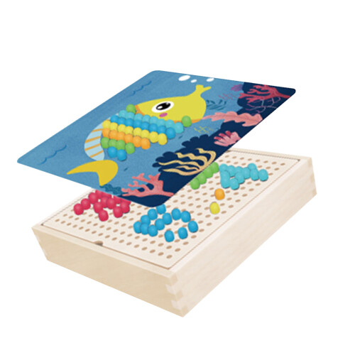 (Ocean) Houten paddenstoel bordspel educatief 2