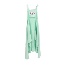 (Green) Babybadetuch mit Kapuze aus weicher Fleece
