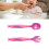 (Purple) Baby Fork Spoon Set Short Handles Soft PP Green 5